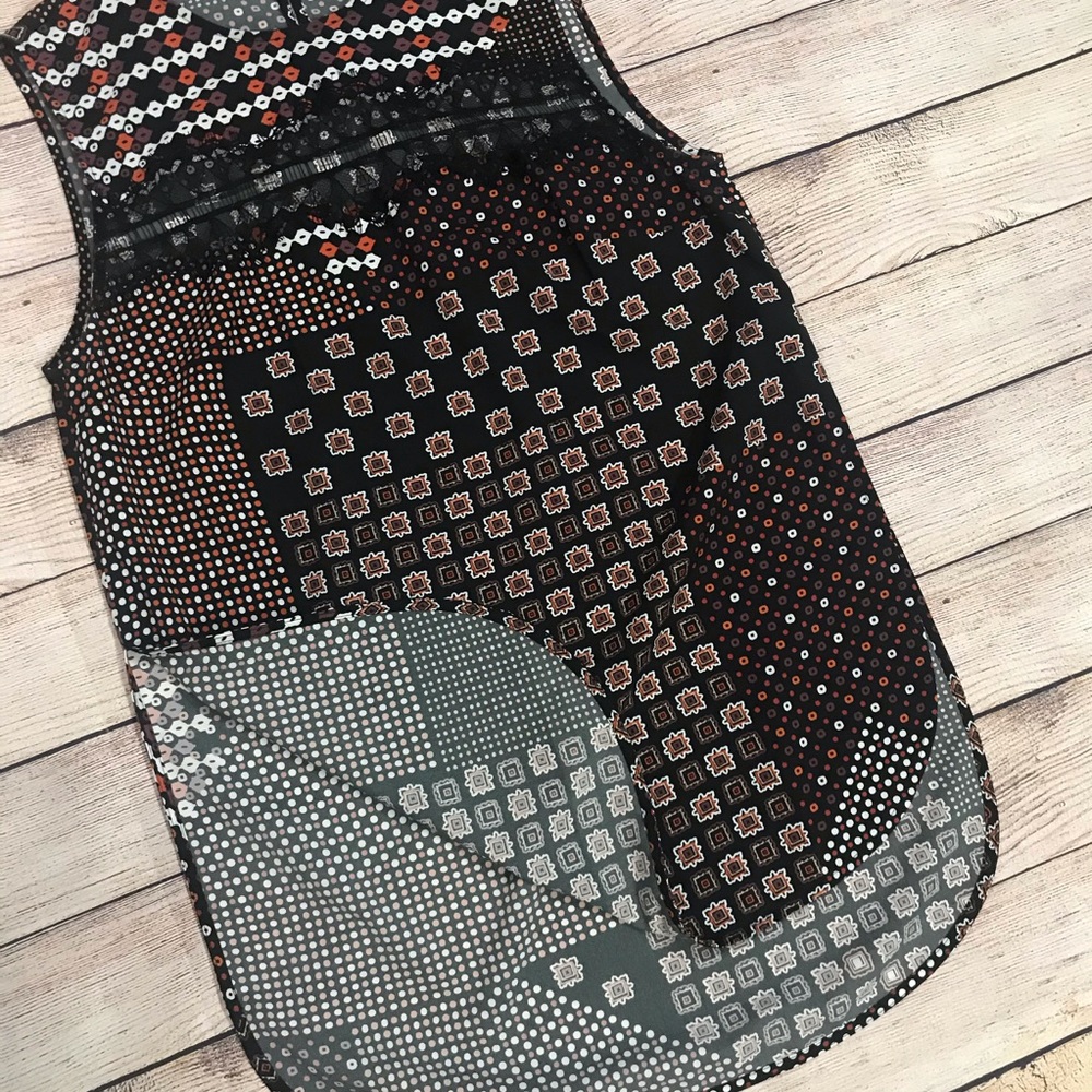 Thakoon Addition Lace Inset Multi Print Tank - image 6